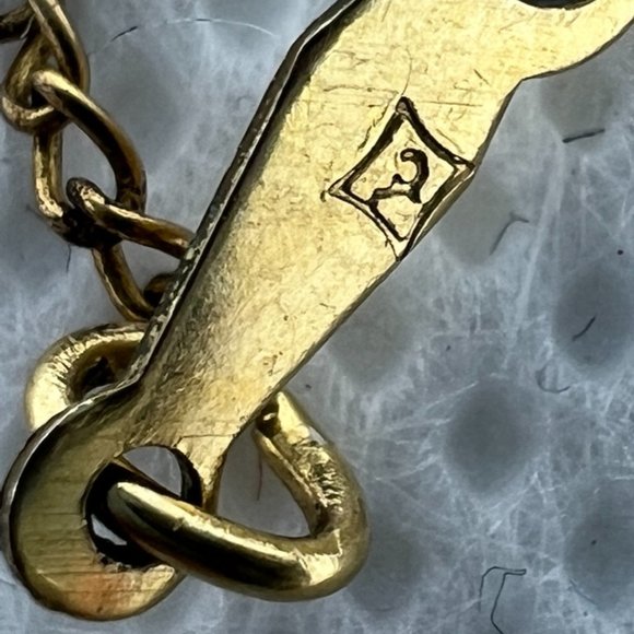 Vintage gold filled sterling double heart pendant necklace collier - Picture 7 of 9